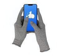 DefenderShield Guanti per computer di protezione dalle radiazioni elettromagnetiche - Uso con touch screen, tastiere, tablet, computer portatili e telefoni cellulari, grigio