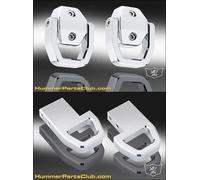 DefenderWorx Hummer 2003-2009 H2 Anteriore E Posteriore Liscio Cromo Tow Ganci