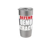 DEFENDI DEMOCRAZIA Bold Bicchiere termico in acciaio inox doppia parete