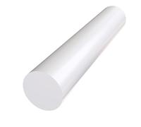 Defendifend - Canne rotonde in copolimero acetale, lunghezza 33 cm, asta in copolimero acetale nero rigida, resistente all'usura, lavorabile, lunga (aste POM) (1, bianco, 2,4 x 33 cm)