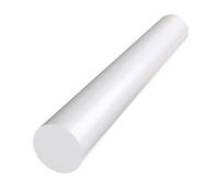 Defendifend - Canne rotonde in copolimero acetale, lunghezza 33 cm, asta in copolimero acetale nero rigida, resistente all'usura, lavorabile, lunga (aste POM) (1, bianco, 4,6 x 33 cm)