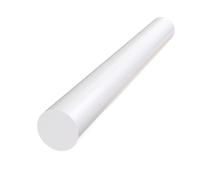 Defendifend - Canne rotonde in copolimero acetale, lunghezza 33 cm, asta in copolimero acetale nero rigida, resistente all'usura, lavorabile, lunga (aste POM) (1, bianco, 3,5 x 33 cm)