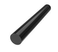 Defendifend - Canne rotonde in copolimero acetale, lunghezza 33 cm, asta in copolimero acetale nero rigida, resistente all'usura, lavorabile a macchina (aste POM) (1, nero, 4,5 x 33 cm)