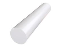 Defendifend - Canne rotonde in copolimero acetale, lunghezza 33 cm, asta in copolimero acetale nero rigida, resistente all'usura, lavorabile, lunga (aste POM) (1, bianco, 6,6 x 33 cm)