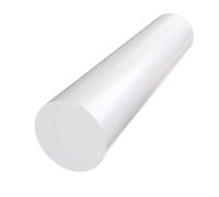 Defendifend - Canne rotonde in copolimero acetale, lunghezza 33 cm, asta in copolimero acetale nero rigida, resistente all'usura, lavorabile, lunga (aste POM) (1, bianco, 7,1 x 33 cm)