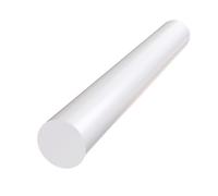 Defendifend - Canne rotonde in copolimero acetale, lunghezza 33 cm, asta in copolimero acetale nero rigida, resistente all'usura, lavorabile, lunga (aste POM) (1, bianco, 4,5 x 33 cm)