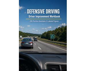 Defensive Driving and Driver Improvement Workbook: Space Management, Hazard Perception, Speed and Stopping Distance, Impairment, and Collision Avoidance with 240 Practice Questions