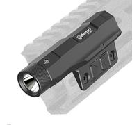 DEFENTAC 2400lm Alluminio Picatinny/Mlok Torcia Elettrica con Interruttore Pad Pressione per Fucile, Luce Arma Ricaricabile con Indicatore di Livello Batteria e Strobo/Momentaneo
