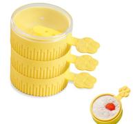 DEFGNOP 3 Pezzi stampi per ghiaccioli, stampini per gelato senza BPA, Formine Ghiaccioli Riutilizzabili, Stampi Gelato Stecco per Congelare il Gelato al Cioccolato Fai da te (Giallo)
