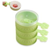 DEFGNOP 3 Pezzi stampi per ghiaccioli, stampini per gelato senza BPA, Formine Ghiaccioli Riutilizzabili, Stampi Gelato Stecco per Congelare il Gelato al Cioccolato Fai da te (Verde)