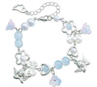 DEFGNOP Bracciale Bambina Custode dell'Angelo, Regalo Comunione Bambina, Multicolore