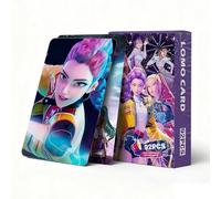 DEFGNOP K pop Demon Hunters Gadget, Huntrix Card Photocard Cartoline, 60 pezzi Lomo Carte 32 Adesivi, Kpop Photobook per cartoline Fotografiche Regalo per Fans (B)