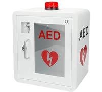 Defibrillatore DAE, scatola portaoggetti da parete con luce e allarme per defibrillazione cardiaca in uffici, case di cura e spazi pubblici