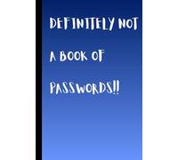Definitely not a book of passwords