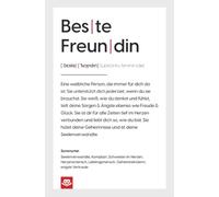 Definition Beste Freundin: Das perfekte Geschenk für deine Seelenverwandte: Einzigartiges Notizbuch & Geschenkbuch | Ein emotionales ... zum Geburtstag | ca. A5, 100 linierte Seiten