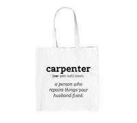 Definizione Carpentiere - Borsa Tote IN Tela - Divertente Fai Carpenteria
