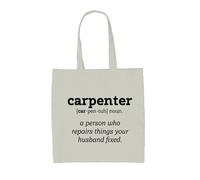 Definizione Carpentiere - Borsa Tote IN Tela - Divertente Fai Carpenteria
