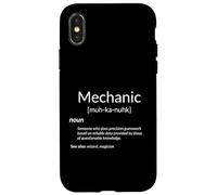 Definizione del dizionario meccanico Tecnico di riparazione automobilistica Custodia per iPhone X/XS