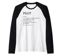 Definizione del lavoro pilota Personalizzato Funny Pilot Maglia con Maniche Raglan