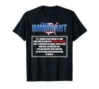 Definizione di immigrato Resiliente Laborioso Coraggioso Maglietta