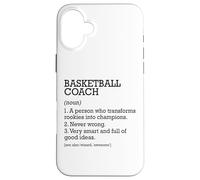 Definizione di lavoro allenatore di basket personalizzato divertente Custodia per iPhone 16 Plus