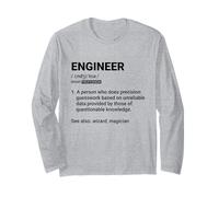 Definizione Ingegnere Divertente Sarcastico STEM Nerd Scienza Matematica Maglia a Manica