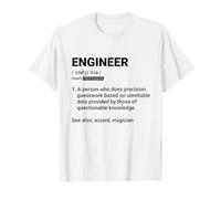 Definizione Ingegnere Divertente Sarcastico STEM Nerd Scienza Matematica Maglietta