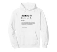 Definizione Manager Divertente Umorismo Ufficio Leadership Felpa con Cappuccio