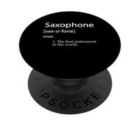 Definizione Sassofono Strumento Alto Musicista Sassofono Lira PopSockets PopGrip Adesivo