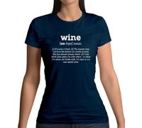 Definizione Vino - Donna T-Shirt - Divertente Rosso Bianco Pinot Bevitore Love