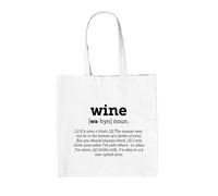 Definizione Vino - Tela Borsa Grande - Divertente Rosso Bianco Pinot Bevitore