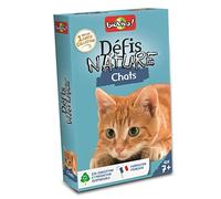 Défis Nature Chats Sfide Nature-Gatti-Scommetti sui Punti di Forza di Questi Animali per Vincere la Battaglia-Gioco di carte-2-6 Giocatori-7 Anni-Made in France, Colore Blu, 282642