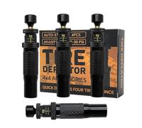 Deflatore pneumatico,Kit di 4 flettori per deserto | Attrezzature di avventura portatili per la manutenzione di veicoli da viaggio all'aperto, campeggio, spiaggia, garage, casa, moto