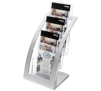 Deflecto Contemporary 693604 Porta depliant Nero, Trasparente 1/3 DIN A4 1 pz.