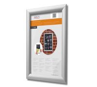Deflecto Cornice a scatto in formato A3, con clip in alluminio, per certificati, espositori da parete e foto, supporto per poster con comode clip di apertura frontale, colore: argento