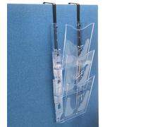 Deflecto CP081YTCRY Vaschetta Portadocumenti da Parete, 3 Livelli