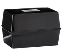 Deflecto Value Size 5 x 3 Index Card Box - Black, CP010YTBLK