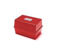 Deflecto Value Size 6 x 4 Index Card Box - Red