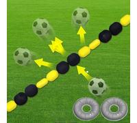 Deflettore a linea singola per allenamento da portiere di calcio, migliora le abilità di riflesso e agilità con ancore per sacca d'acqua