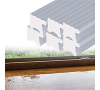 Deflettore antipioggia autoadesivo in gomma, Striscia autoadesiva in gomma for finestra, deflettore pioggia, barriera d'acqua, 300 cm, bianco grigio(B-6 Pcs)