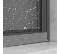 Deflettore antipioggia in gomma, Striscia antipioggia for finestra in gomma multicolore, dimensioni multiple(Grey,4.5cm*6m)