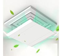 Deflettore Antivento for Condizionatore D'aria Centrale, Deflettore for Aria Condizionata, Deflettore Antivento Quadrato Regolabile, Deflettore di Ventilazione For Ufficio, Soggiorno, Negozio