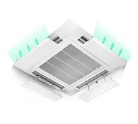 Deflettore Aria Condizionata Centrale, Soffiaggio Anti-Diretto Unità Superiore Condizionamento Generale Deflettore Fibbia Design L'installazione Non è Facile Da Cadere 58X18CM,Confezione Da