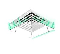 Deflettore Aria Condizionata Centrale Trasparente, Angolo Regolabile Aiuta La Circolazione Dell'aria Di Raffreddamento/Riscaldamento Anticondensa, Larghezza 30X30/45X45Cm/Trasparente/45 * 45Cm