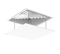 Deflettore aria condizionata, Deflettore antivento quadrato for condizionatore d'aria centrale, deflettore antidiretto for, di uscita dell'aria, protezione dal vento(60x60cm/24x24in)