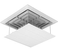 Deflettore Aria Condizionata, Distributore Deflettore Uscita Aria, Facile da Installare, Soffitto Casa/Ufficio, Deflettore Quadrato Centrale for Aria Condizionata(60x60cm)