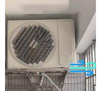 Deflettore Aria condizionata per Esterni Copertura del condizionatore d'Aria,Acciaio Inossidabile Guida Antivento per Parabrezza a Soffio Diretto,Pompa di Calore/Copertura Protettiva del condensator