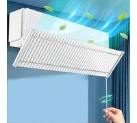 Deflettore Aria Condizionata Universale per Split a Parete - Design a Lamelle Regolabili 180°, Anti Soffio Diretto, Protezione Bambini, Anziani e Donne Incinte, Facile da Installare, Bianco