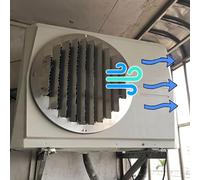 Deflettore Aria for Unità Condizionatore D'Aria,Deflettore for Condizionatore D'Aria In Acciaio Inossidabile, Copertura Dell'Aria for Impieghi Gravosi for Unità Esterne CA(Tondo)(Diameter 50cm)