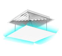 Deflettore Condizionatore D'aria Per Condizionamento Centrale A Soffitto, Angolo Materiale Tessuto Oxford Regolabile, Impedisce All'aria Di Soffiare Direttamente Alle Persone,60 x 60cm